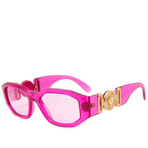 versace pink leopard sunglasses|hot pink versace sunglasses.